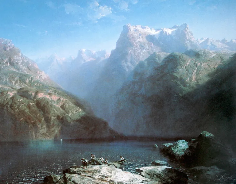 Paysage de montagne et lac de Daniel Trammer