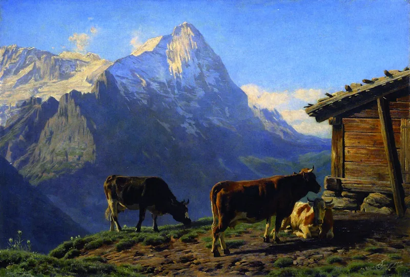 Paysage de vaches de Daniel Trammer