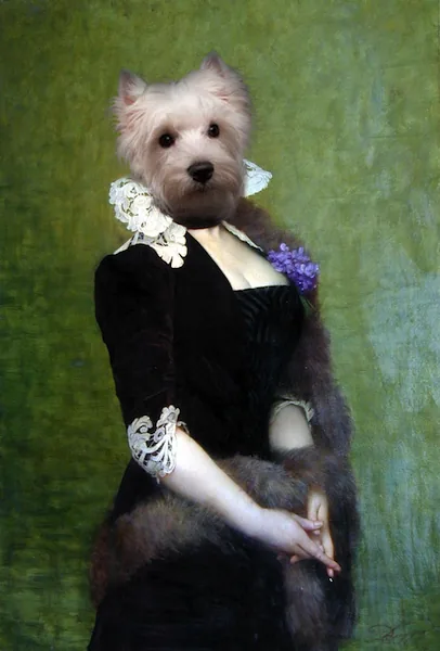 La baronne Westie, œuvre originale de Daniel Trammer