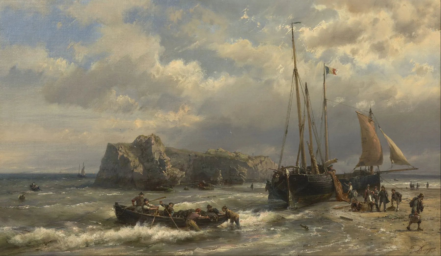 Bord de mer, pêche, Daniel Trammer