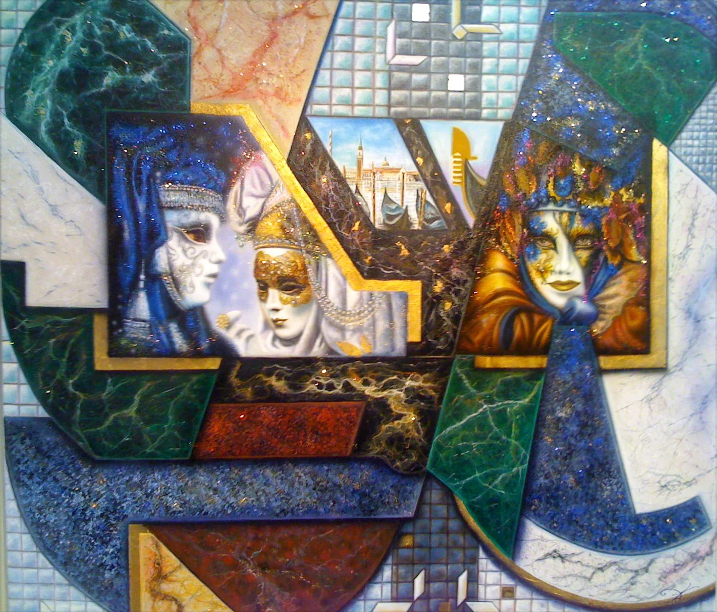 MosaÏque de marbre 120x100 cm daniel Trammer