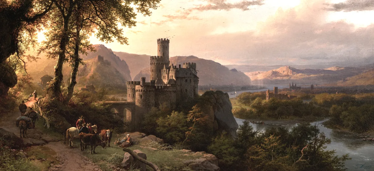 Paysage avec château en Allemagne de Daniel Trammer